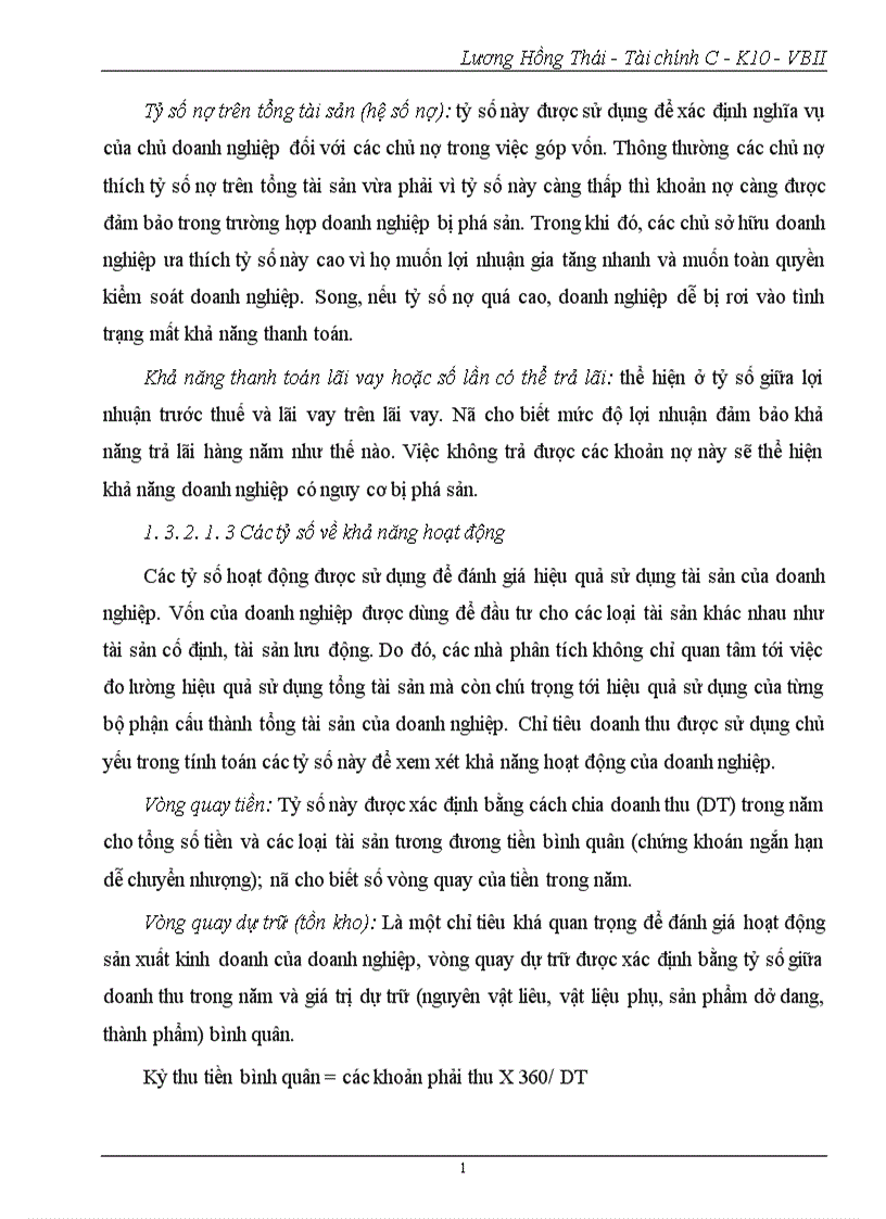 image for page Phân tích tình hình tài chính Công ty cổ phần Sao Việt 1