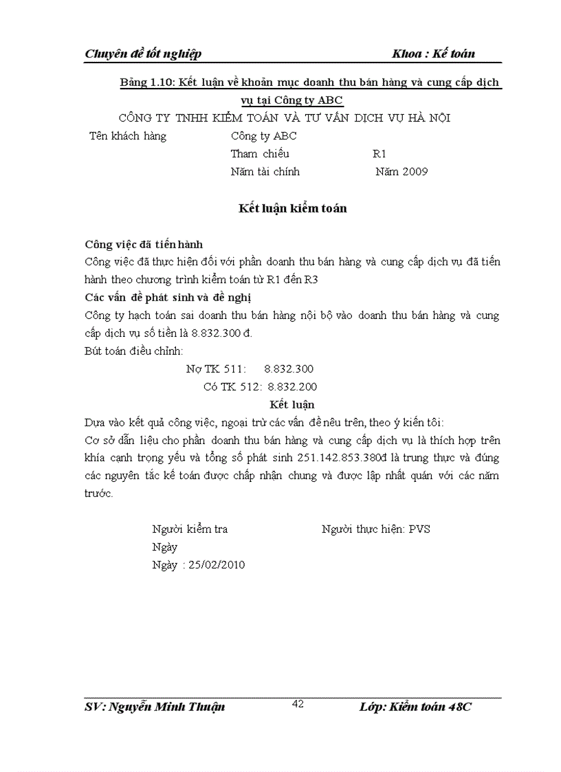 image for page Hoàn thiện kiểm toán chu trình bán hàng thu tiền do Công ty TNHH Kiểm toán và Tư vấn dịch vụ Hà Nội HANOIAC thực hiện 1