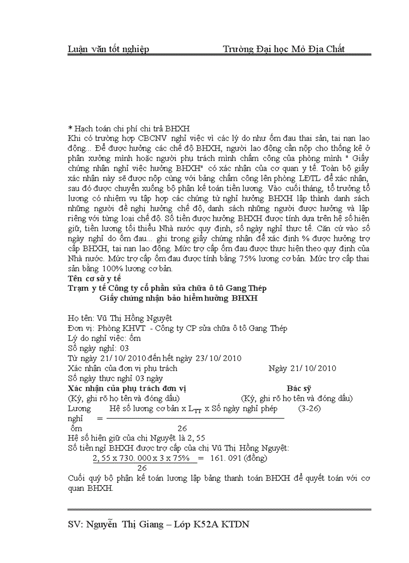 image for page Tổ chức công tác kế toán tiền lương và các khoản trích theo lương tại Công ty cổ phần sửa chữa ô tô Gang Thép