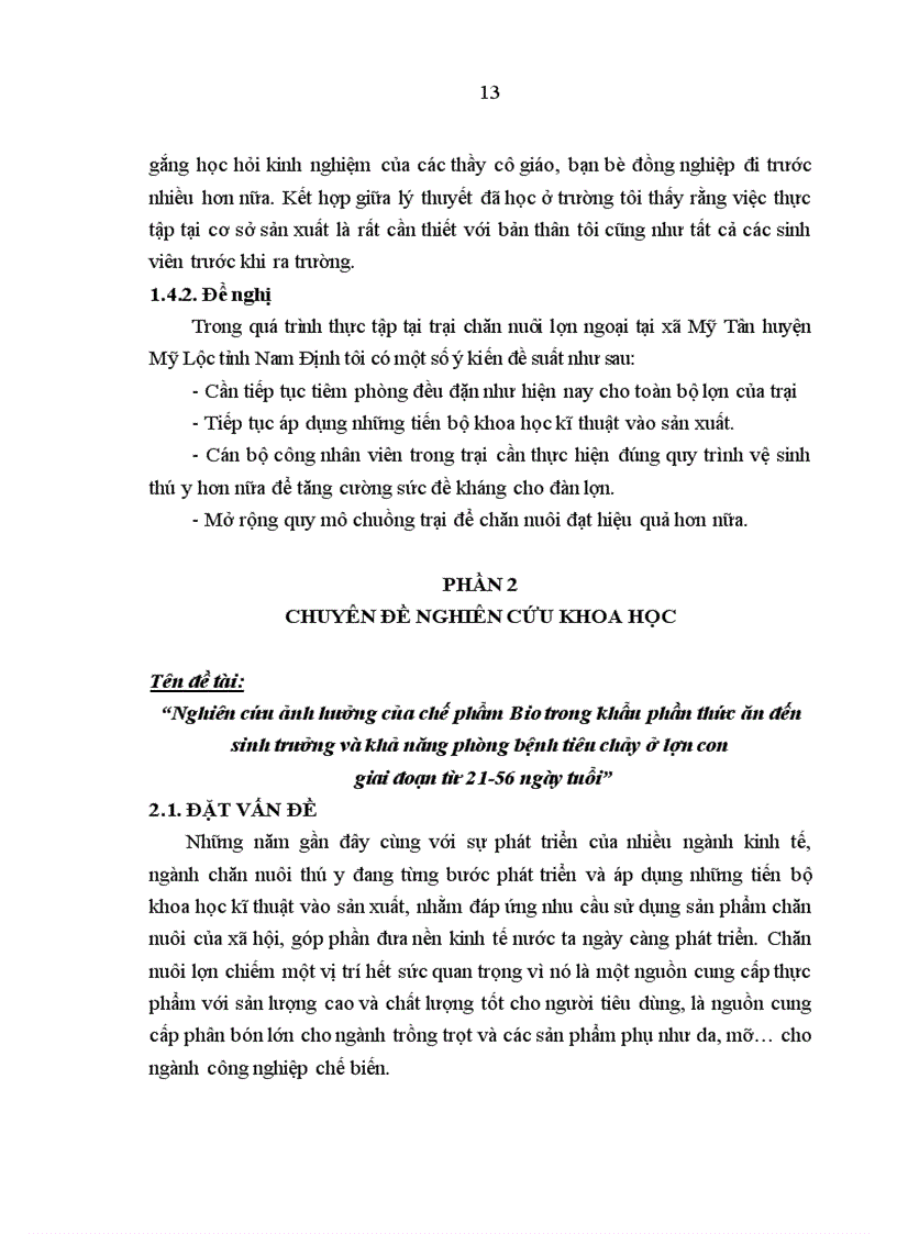 image for page Nghiên cứu ảnh hưởng của chế phẩm Bio trong khẩu phần thức ăn đến sinh trưởng và khả năng phòng bệnh tiêu chảy ở lợn con giai đoạn từ 21 56 ngày tuổi 1