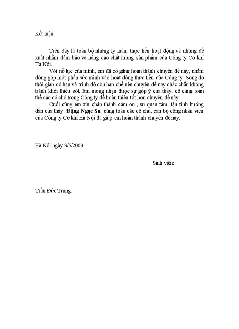 image for page Vấn đề đảm bảo và nâng cao chất lượng sản phẩm tại Công ty Cơ khí Hà Nội