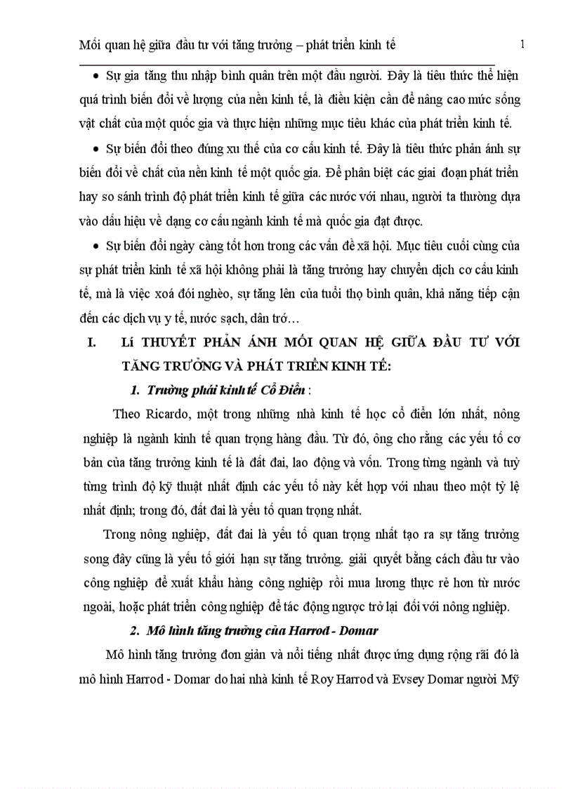 image for page Mối quan hệ tác động qua lại giữa đầu tư và tăng trưởng phát triển kinh tế 1