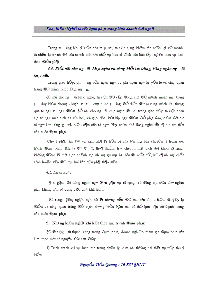 image for page Nghệ thuật đàm phán trong kinh doanh đối ngoại