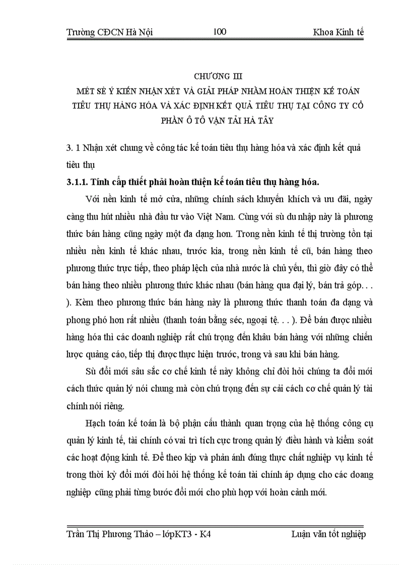 image for page Kế toán tiêu thụ hàng hóa và xác định kết quả tiêu thụ ở Công ty Cổ phần Ô tô Vận tải Hà Tây 1
