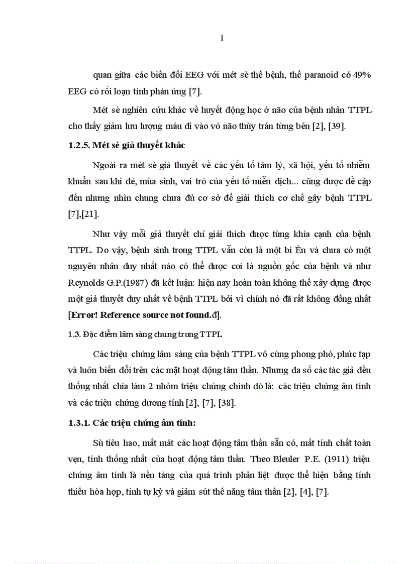 image for page Nghiên cứu đặc điểm lâm sàng ở bệnh nhân tâm thần phân liệt thể thanh xuân 1