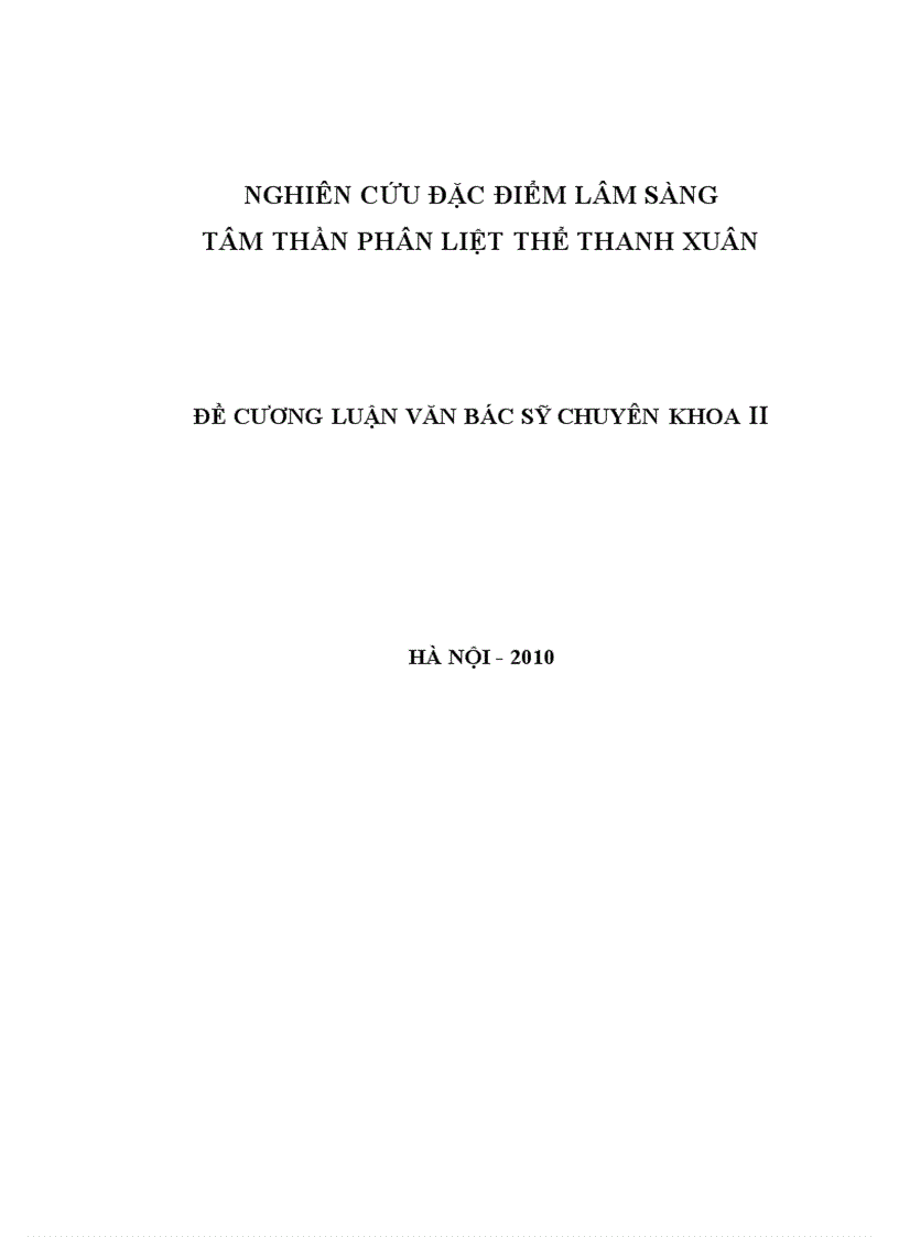 image for page Nghiên cứu đặc điểm lâm sàng ở bệnh nhân tâm thần phân liệt thể thanh xuân 1