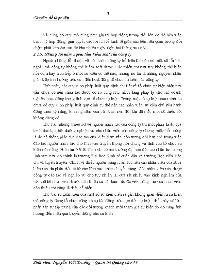image for page Hoạt động tổ chức sự kiện tại Công ty Cổ phần Truyền thông Màu Xanh Blue Communication Thực trạng và giải pháp 1
