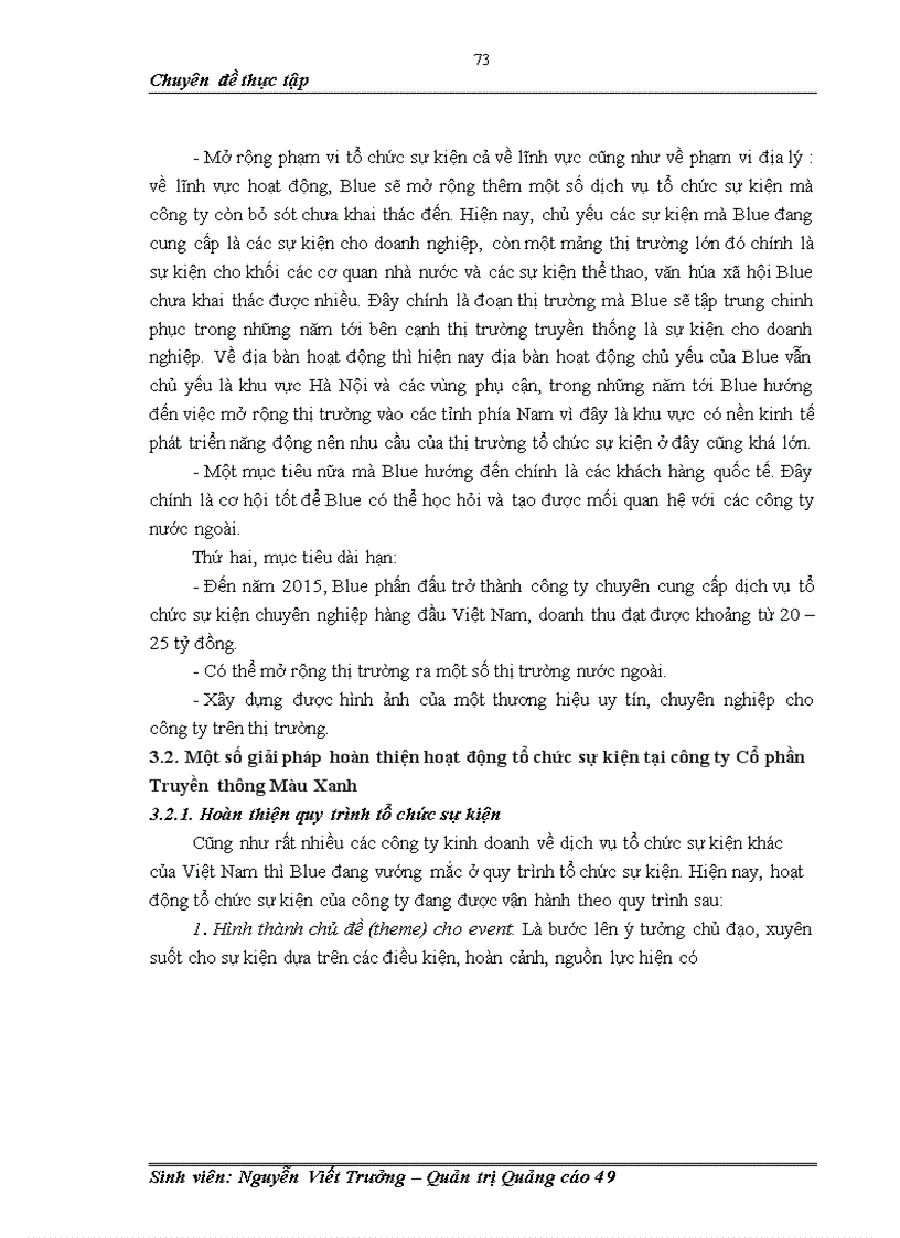 image for page Hoạt động tổ chức sự kiện tại Công ty Cổ phần Truyền thông Màu Xanh Blue Communication Thực trạng và giải pháp 1