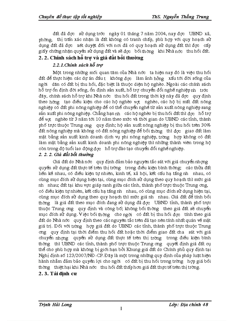 image for page Đánh giá thực trạng việc thực hiện chính sách bồi thường hỗ trợ tái định cư tại một số dự án thuộc quận Hoàng Mai thành phố Hà Nội