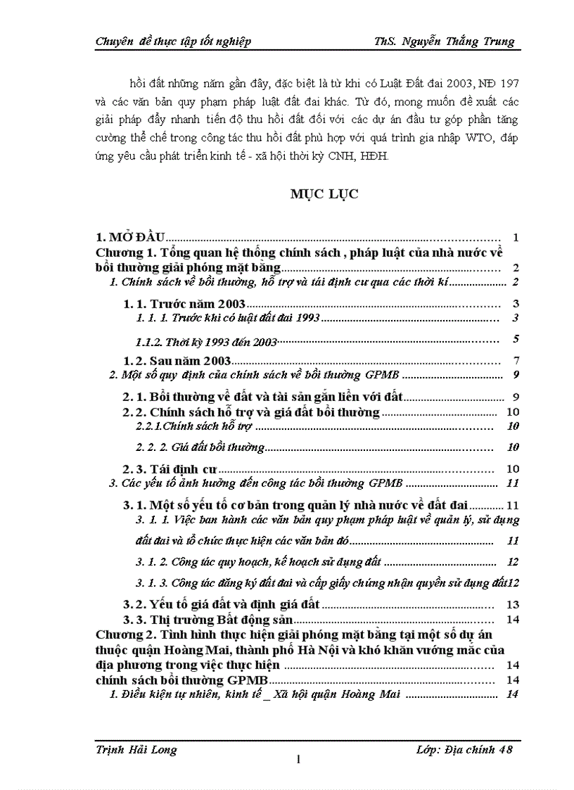 image for page Đánh giá thực trạng việc thực hiện chính sách bồi thường hỗ trợ tái định cư tại một số dự án thuộc quận Hoàng Mai thành phố Hà Nội