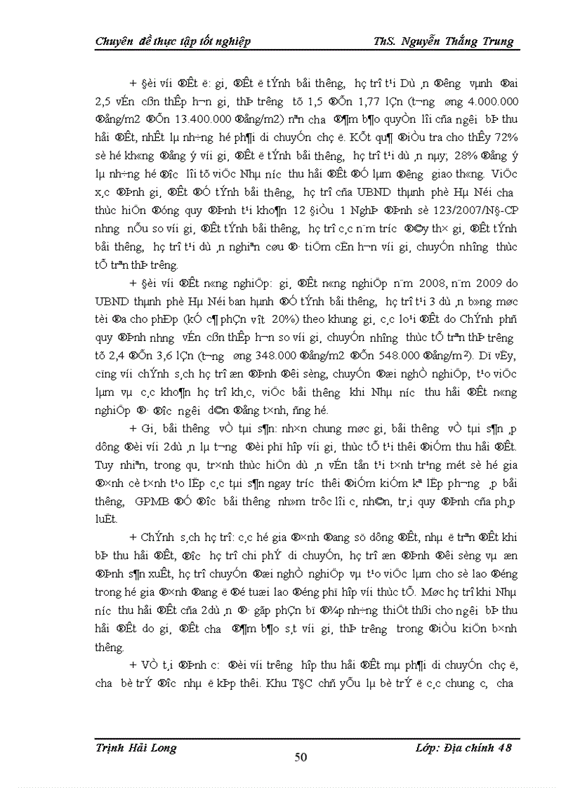 image for page Đánh giá thực trạng việc thực hiện chính sách bồi thường hỗ trợ tái định cư tại một số dự án thuộc quận Hoàng Mai thành phố Hà Nội