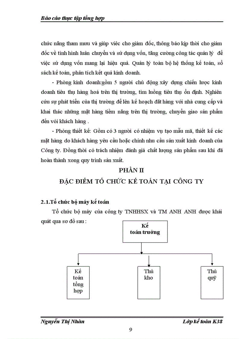 image for page Đánh giá khái quát thực trạng tổ chức hạch toán kế toán tại Công ty TNHH SX và TM Anh Anh