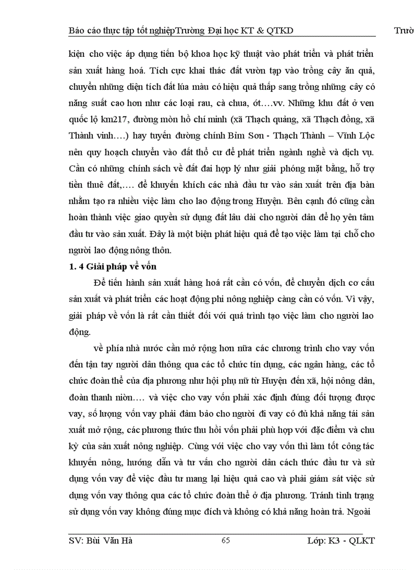 image for page Thực trạng và một số giải pháp về vấn đề giải quyết việc làm trong lĩnh vực Nông Nghiệp Nông Thôn của Huyện Thạch Thành tỉnh Thanh Hoá