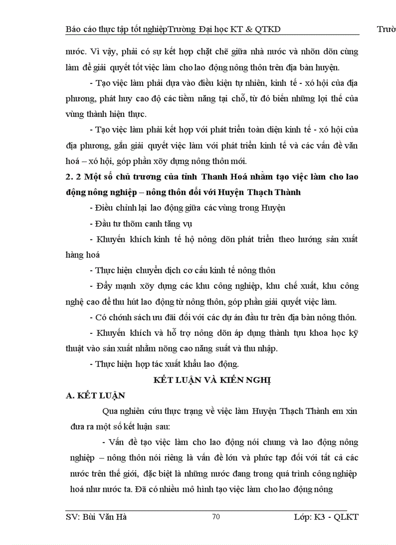 image for page Thực trạng và một số giải pháp về vấn đề giải quyết việc làm trong lĩnh vực Nông Nghiệp Nông Thôn của Huyện Thạch Thành tỉnh Thanh Hoá