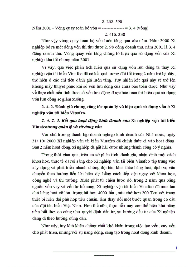 image for page Giải pháp nâng cao hiệu quả sử dụng vốn kinh doanh ở Xí Nghiệp Vận Tải Biển Vinafco 1