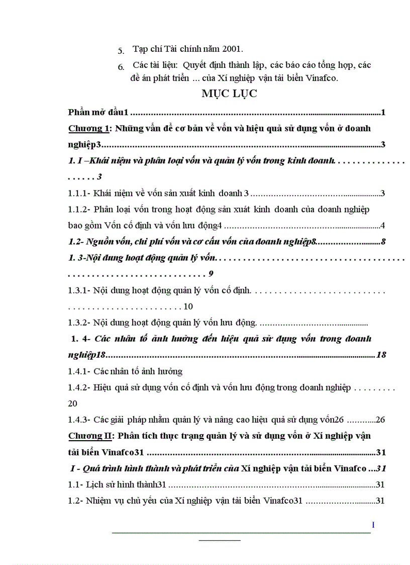 image for page Giải pháp nâng cao hiệu quả sử dụng vốn kinh doanh ở Xí Nghiệp Vận Tải Biển Vinafco 1