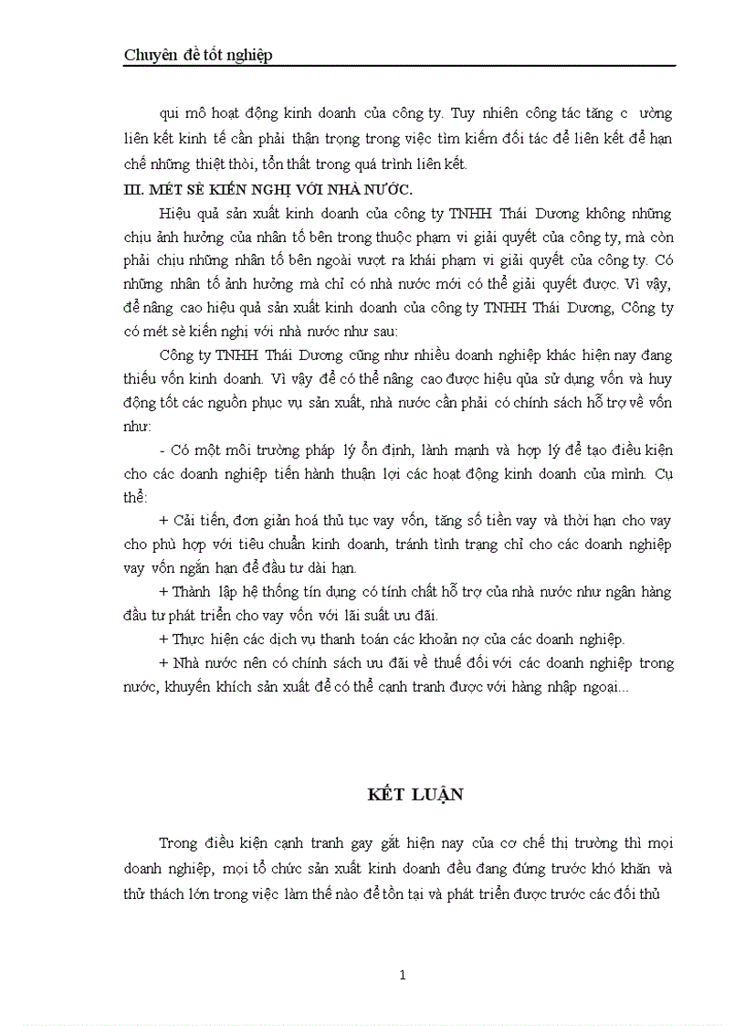 image for page Một số biện pháp Chủ yếu nhằm nâng cao hiệu quả kinh doanh ở Công ty TNHH Thái Dương