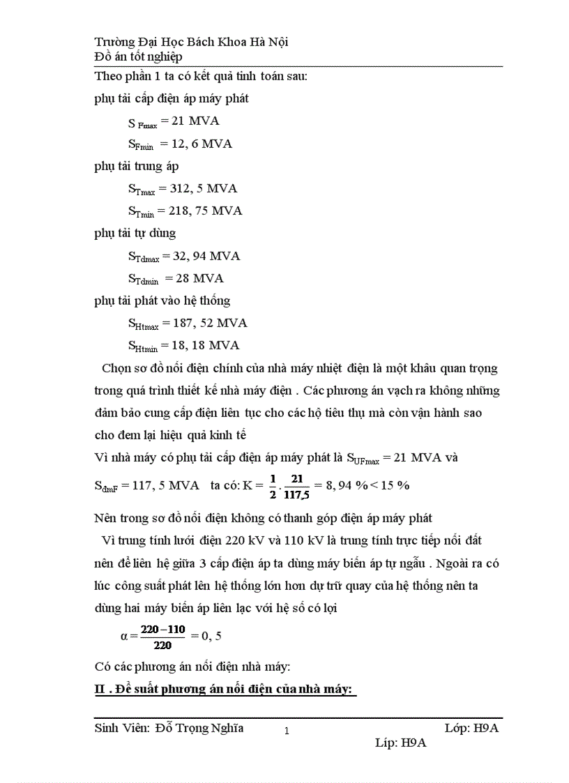 image for page Thiết kế phần điện nhà máy điện công suất 400MW