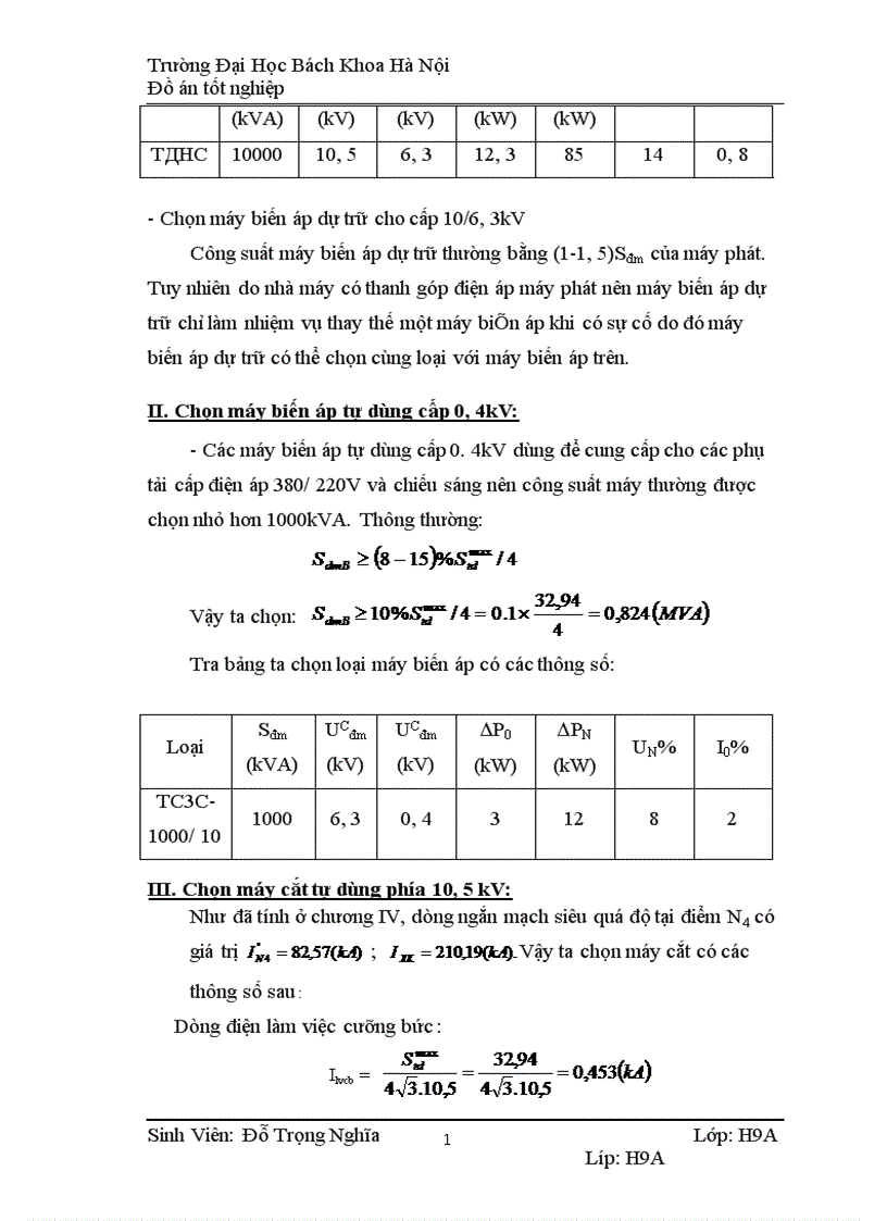 image for page Thiết kế phần điện nhà máy điện công suất 400MW