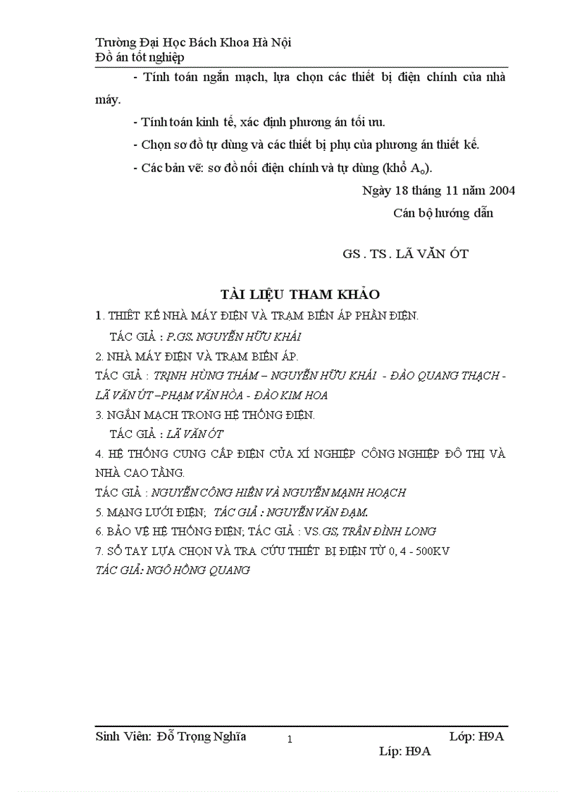 image for page Thiết kế phần điện nhà máy điện công suất 400MW