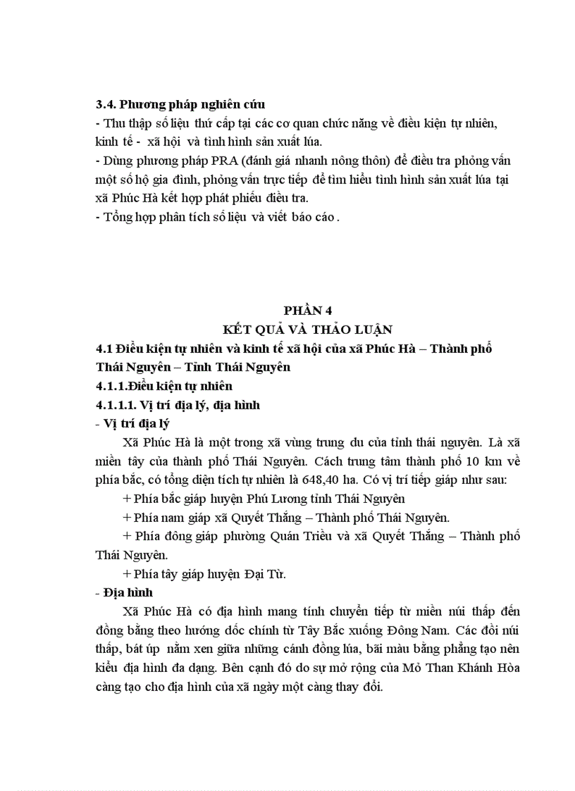 image for page Điều tra đánh giá tình hình sản xuất lúa tại xã Phúc Hà Thành phố Thái Nguyên Tỉnh Thái Nguyên
