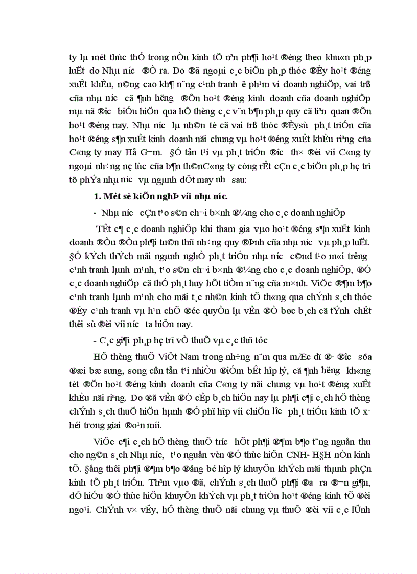 image for page Một số giải pháp nhằm nâng cao khả năng cạnh tranh của Công ty may Hồ Gươm 1