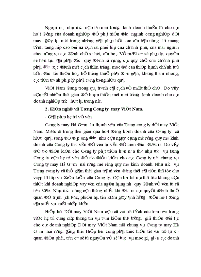 image for page Một số giải pháp nhằm nâng cao khả năng cạnh tranh của Công ty may Hồ Gươm 1