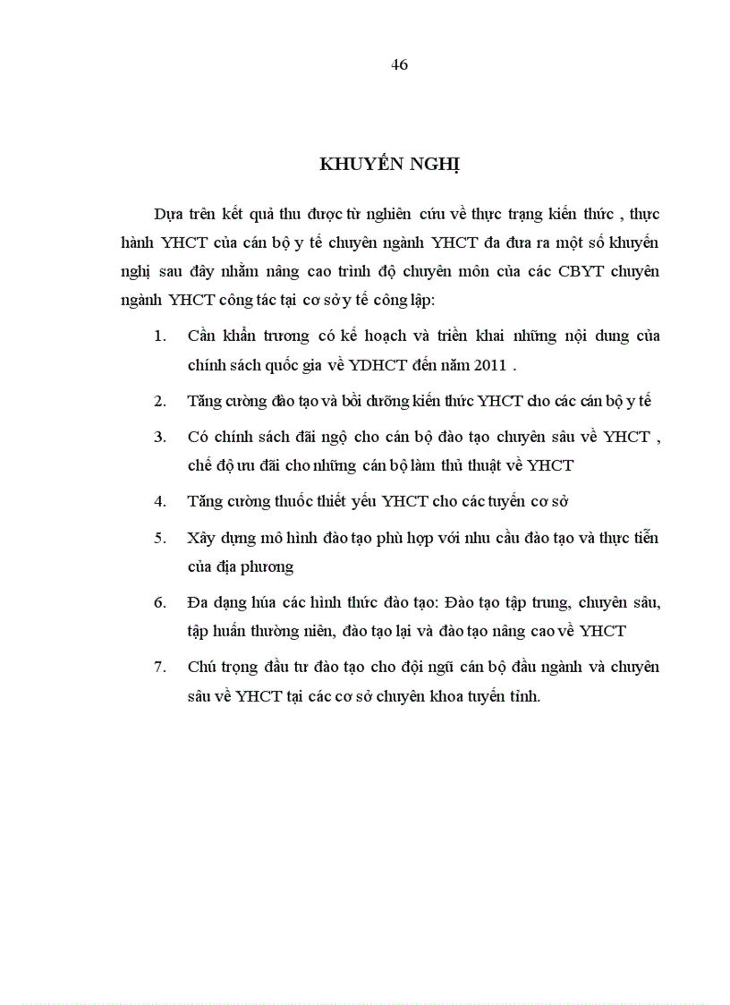 image for page Đánh giá thực trạng kiến thức Thực hành về Y học cổ truyền của cán bộ y tế công lập tỉnh Hưng Yên năm 2010