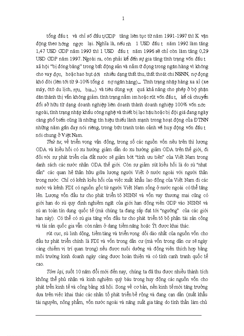 image for page Tình hình huy động vốn đầu tư phát triển ở Việt Nam 1