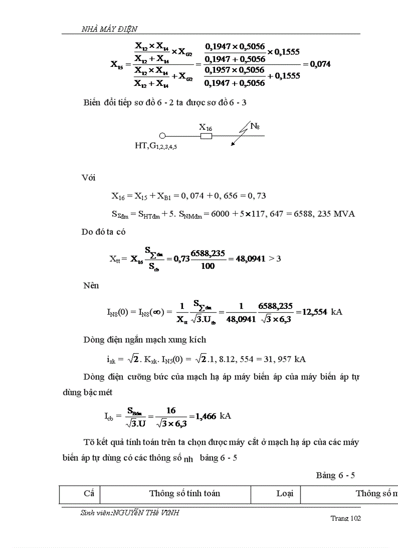 image for page Chọn sơ đồ và thiết bị điện cho tự dùng