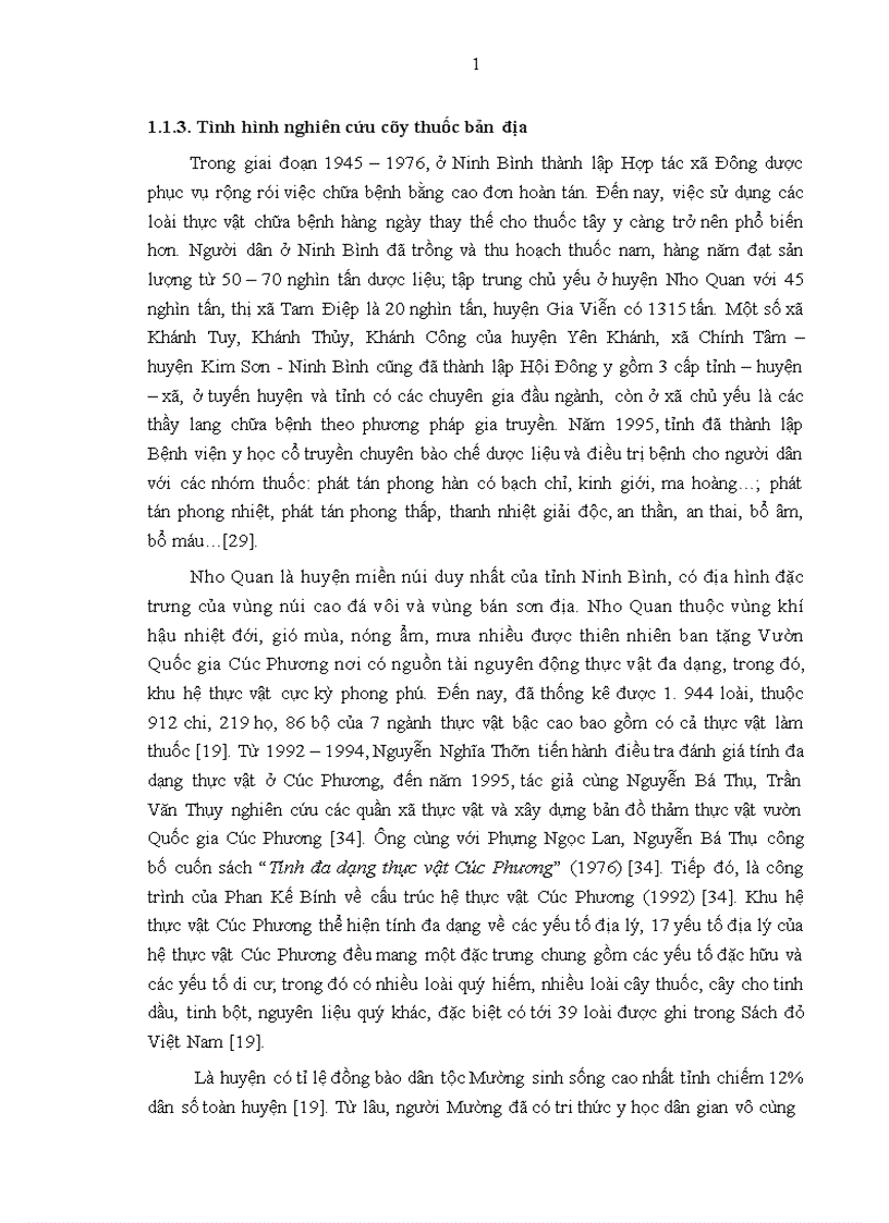 image for page Nghiên cứu tính đa dạng nguồn gen cây thuốc được sử dụng theo kinh nghiệm bản địa của người Mường ở xã Quảng Lạc huyện Nho Quan tỉnh Ninh Bình