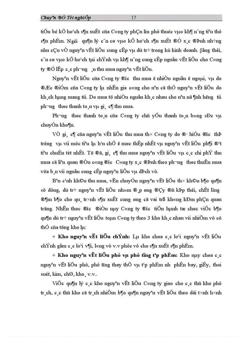 image for page Tổ chức công tác hạch toán nguyên vật liệu ở Công ty Cổ phần may Hồ Gươm 1