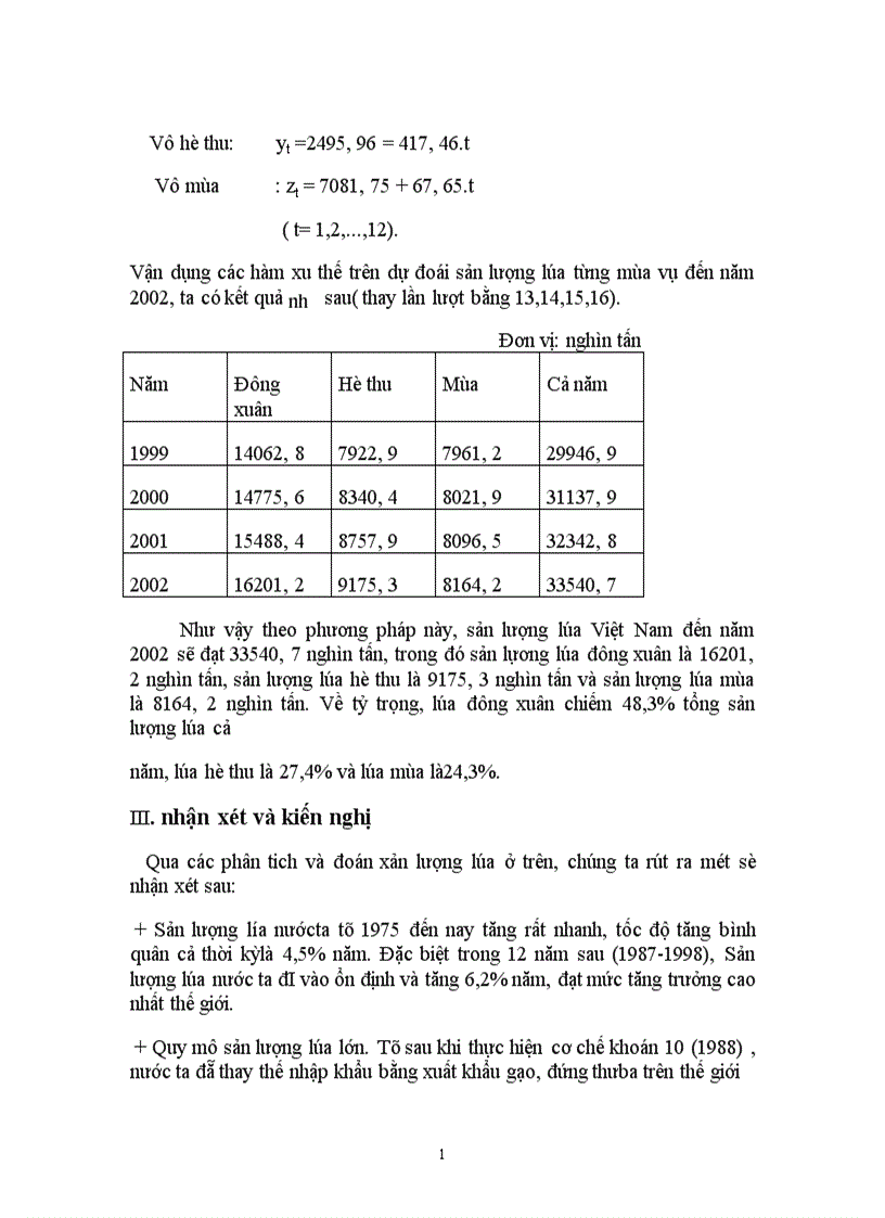 image for page Vận dụng phương pháp dãy số thời gian phân tích và dợ đoán sản lượng lúa việt nam đến năm 2002 1