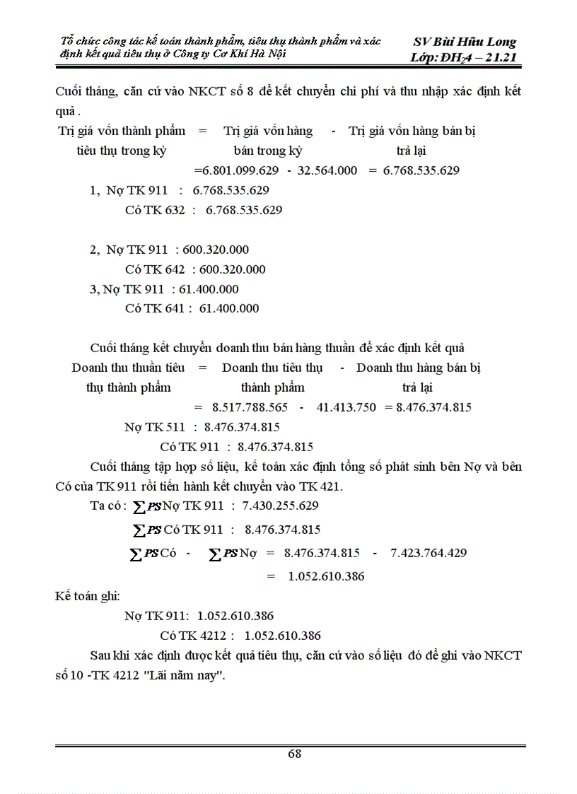 image for page Tổ chức công tác kế toán thành phẩm và tiêu thụ thành phẩm và xác định kết quả tiêu thụ ở công ty cơ khí Hà Nội 1