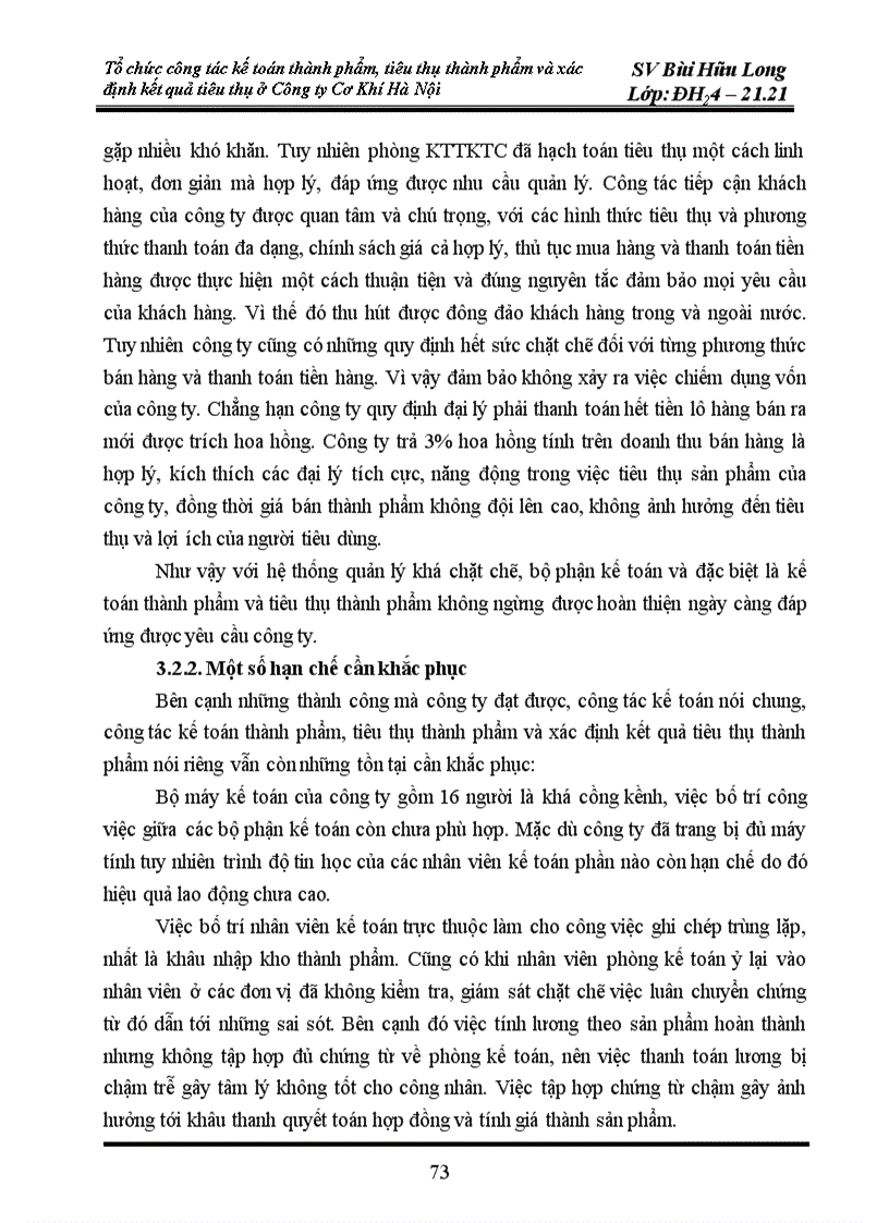 image for page Tổ chức công tác kế toán thành phẩm và tiêu thụ thành phẩm và xác định kết quả tiêu thụ ở công ty cơ khí Hà Nội 1