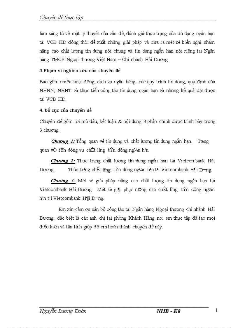 image for page Giải pháp nâng cao chất lượng tín dụng ngắn hạn tại Ngân hàng TMCP Ngoại thương Việt Nam Chi nhánh Hải Dương