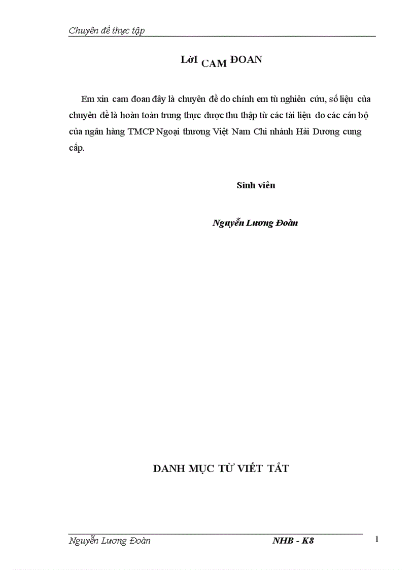 image for page Giải pháp nâng cao chất lượng tín dụng ngắn hạn tại Ngân hàng TMCP Ngoại thương Việt Nam Chi nhánh Hải Dương