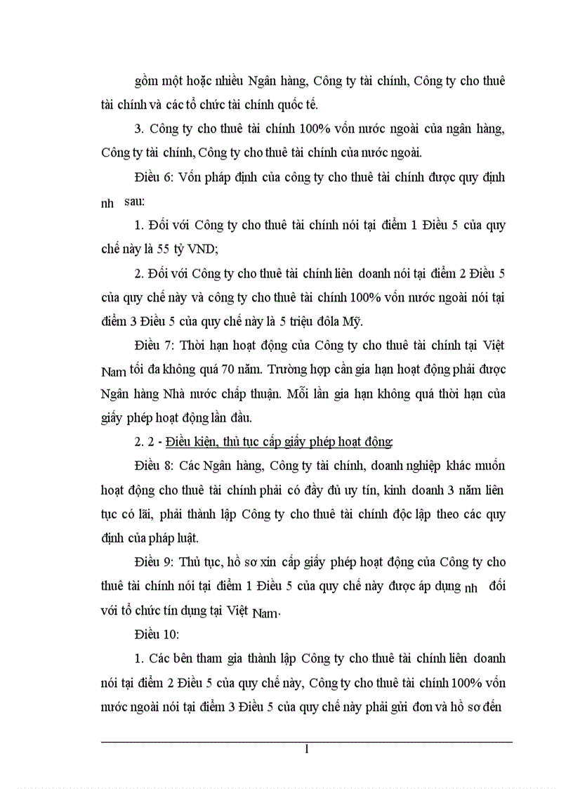 image for page Chế độ tài chính về tổ chức và hoạt động của công ty cho thuê tài chính ở việt nam