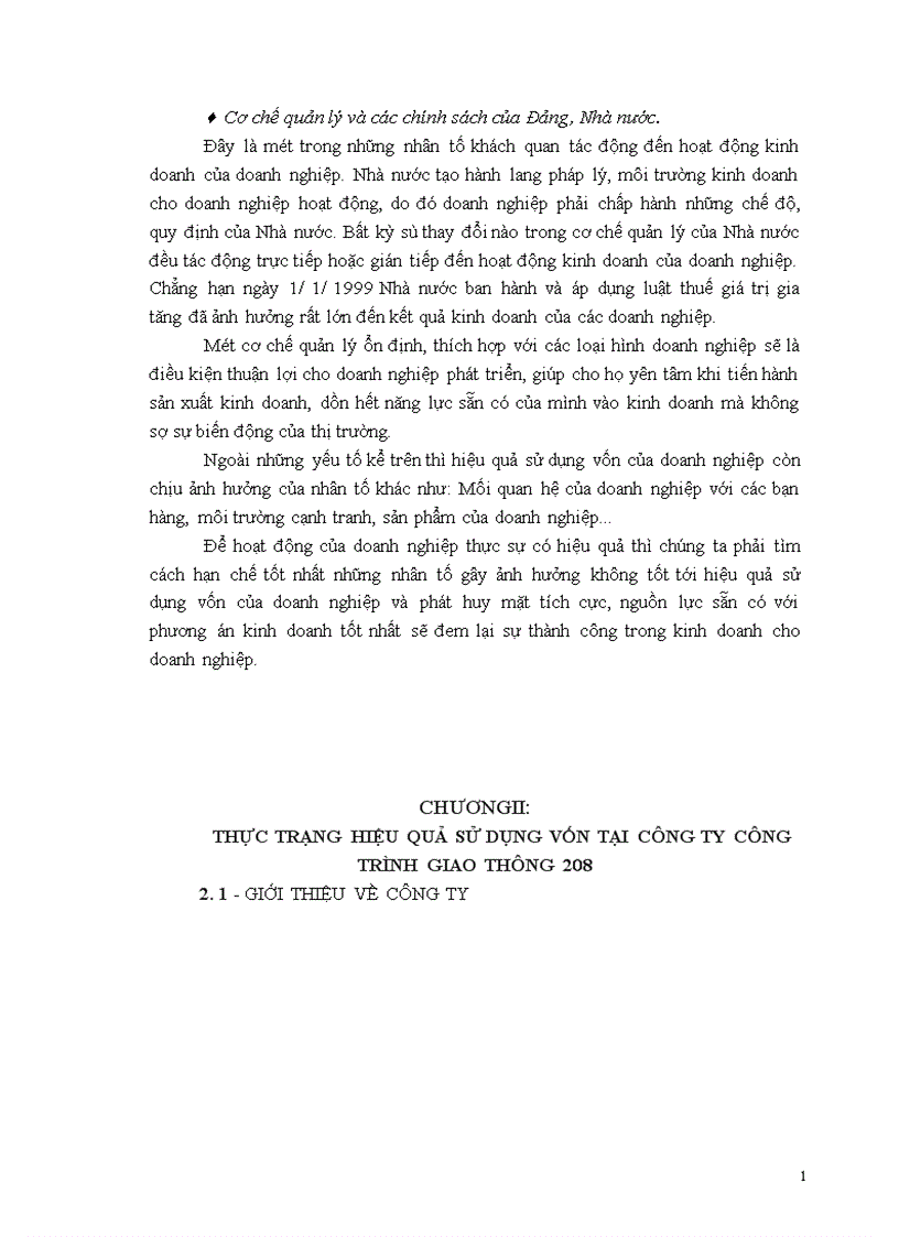 image for page Một số giải pháp nhằm nâng cao hiệu quả sử dụng vốn tại Công ty công trình giao thông 208 thuộc tổng giao thông 4 Bộ Giao Thông Vận tải