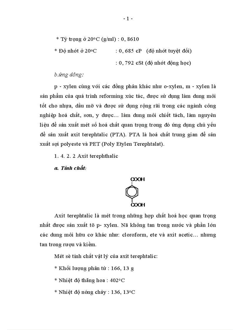 image for page Xác định hoạt tính xúc tác VAPO 5 cho phản ứng oxi hoá p xylen về độ chuyển hoá và độ chọn lọc tạo TPA