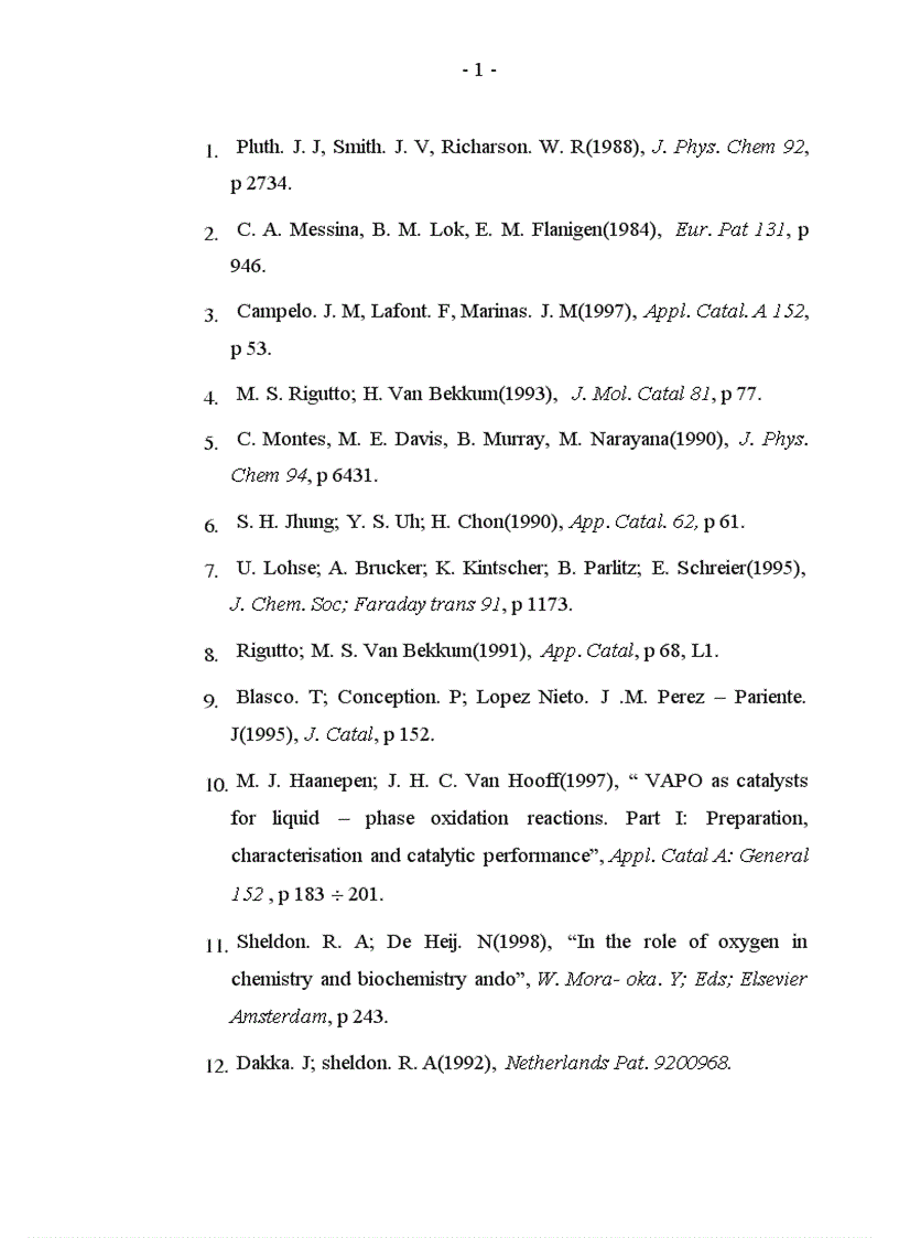image for page Xác định hoạt tính xúc tác VAPO 5 cho phản ứng oxi hoá p xylen về độ chuyển hoá và độ chọn lọc tạo TPA