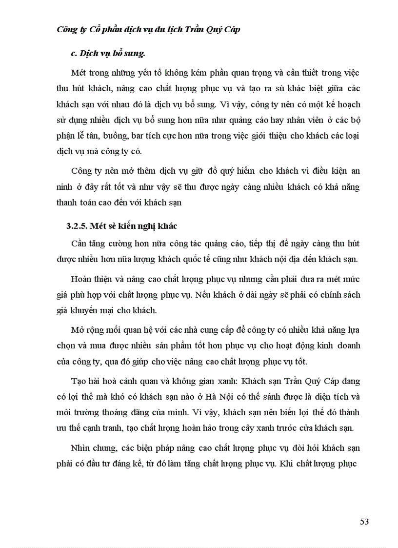 image for page Thực trạng và các giải pháp chủ yếu nhằm nâng cao chất lượng phục vụ tại Công ty Cổ phần dịch vụ du lịch Trần Quý Cáp