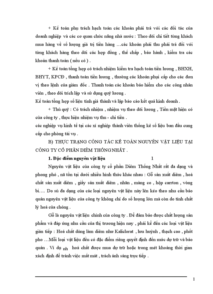 image for page Công tác hạch toán nguyên vật liệu tại Công ty Cổ Phần Diêm Thống Nhất 1