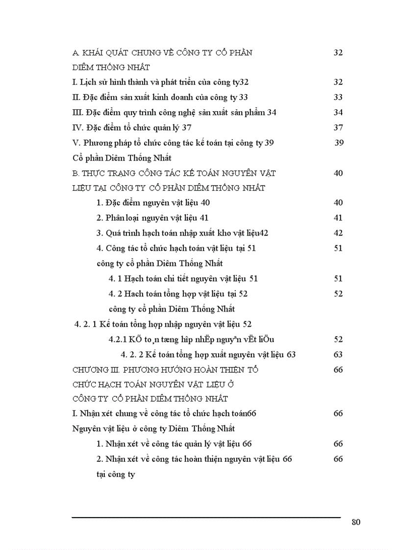 image for page Công tác hạch toán nguyên vật liệu tại Công ty Cổ Phần Diêm Thống Nhất 1
