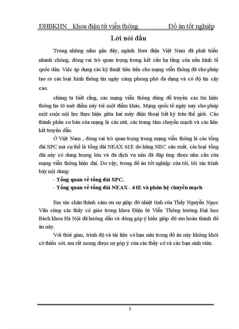 image for page Tổng quan về tổng đài NEAX 61E và phân hệ chuyển mạch