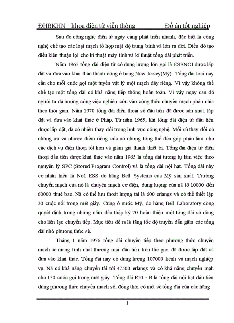 image for page Tổng quan về tổng đài NEAX 61E và phân hệ chuyển mạch