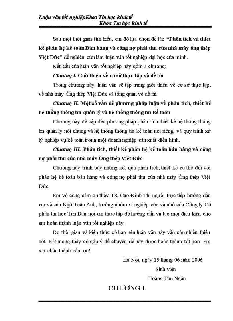 image for page Phân tích và thiết kế phân hệ kế toán Bán hàng và công nợ phải thu của nhà máy ống thép Việt Đức 1
