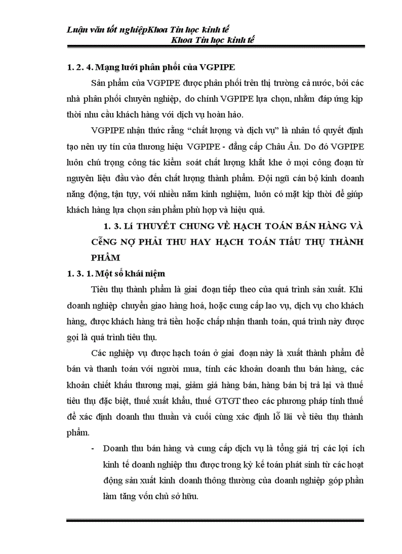 image for page Phân tích và thiết kế phân hệ kế toán Bán hàng và công nợ phải thu của nhà máy ống thép Việt Đức 1
