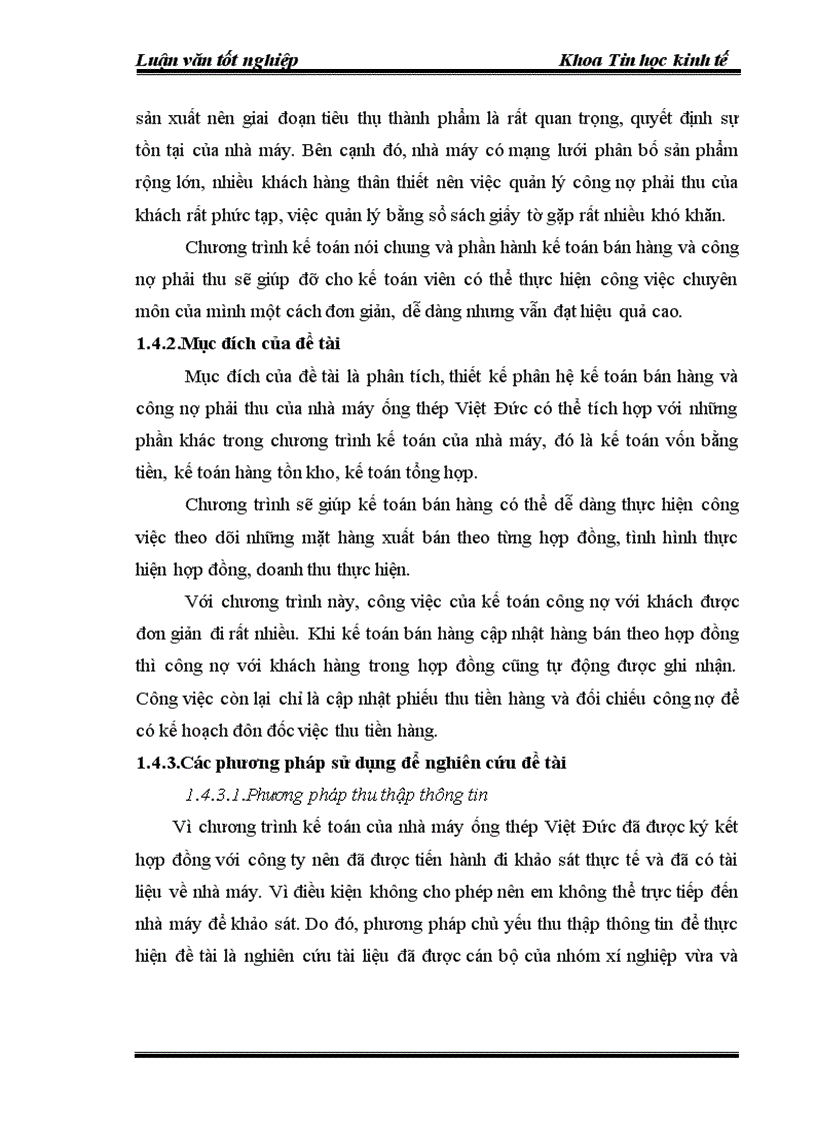 image for page Phân tích và thiết kế phân hệ kế toán Bán hàng và công nợ phải thu của nhà máy ống thép Việt Đức 1