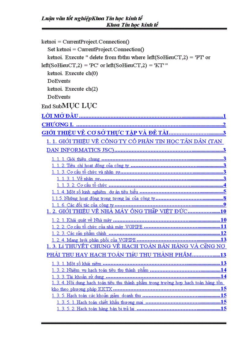 image for page Phân tích và thiết kế phân hệ kế toán Bán hàng và công nợ phải thu của nhà máy ống thép Việt Đức 1